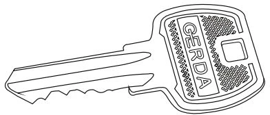 Gerda Brass cilindro įdėklas 40-40mm 3 raktai (0WKE1S04040.98030P)