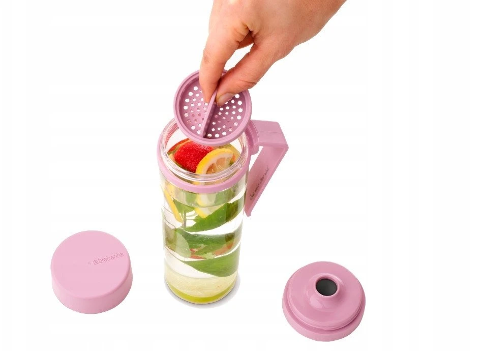 Gertuvė Brabantia Make & Take Buteliukas na wodę su sitkiem 500 ml Lilac Rožinė 241086