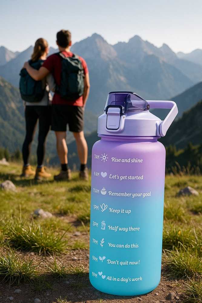 Gertuvė Buteliukas SPORTOWA / MOTYWACYJNA BIDON REFILL FIOLETOWO-Mėlynas 2000ml