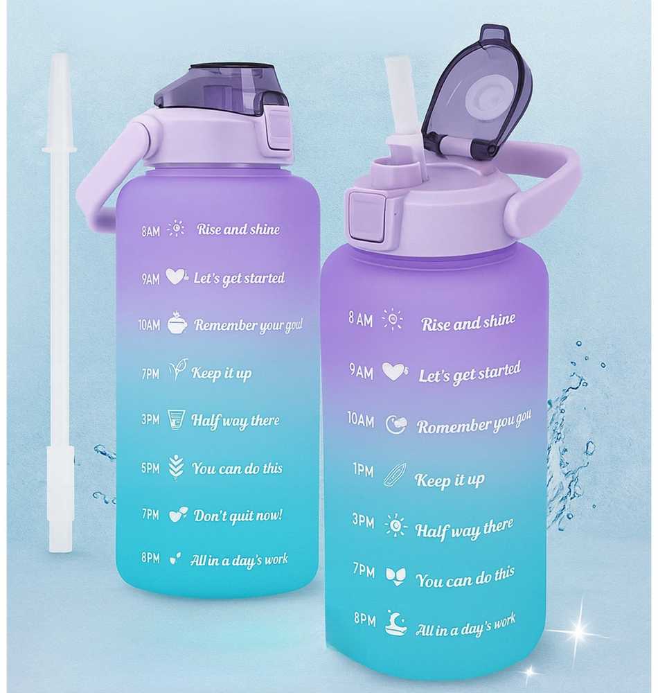 Gertuvė Buteliukas SPORTOWA / MOTYWACYJNA BIDON REFILL FIOLETOWO-Mėlynas 2000ml