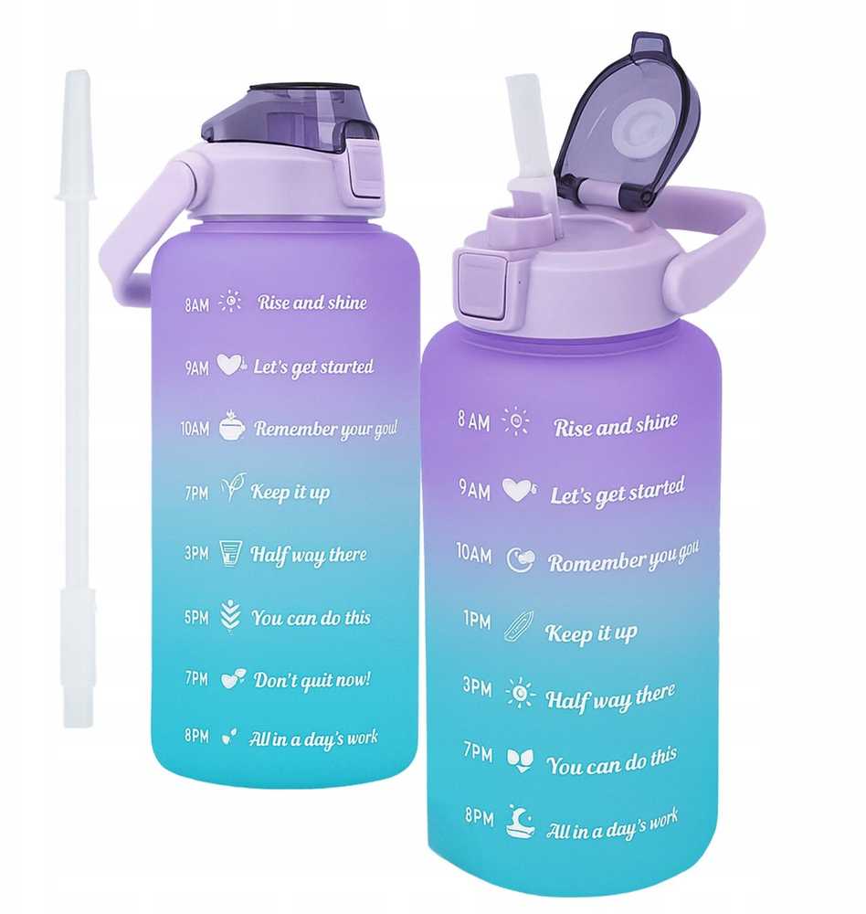 Gertuvė Buteliukas SPORTOWA / MOTYWACYJNA BIDON REFILL FIOLETOWO-Mėlynas 2000ml