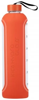 Gertuvė Buteliukas szklana KiCA Hydro Glass 1000 ml - oranžinė
