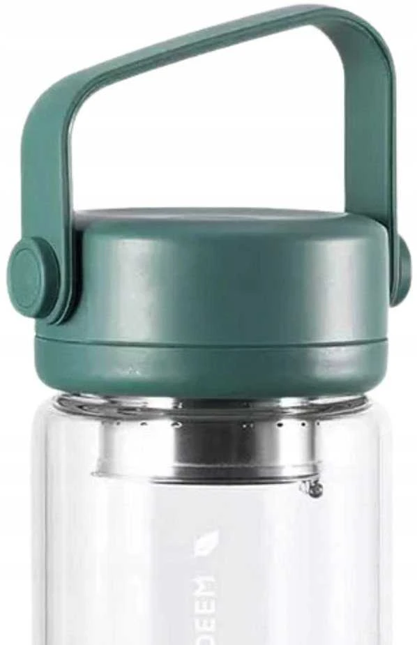 Gertuvė Clarks BUYDEEM Stiklinis butelis su arbatos filtriu 300 ml, modelis DG42, spalva Cozy Greenish