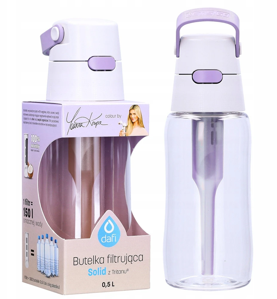Gertuvė Dafi Buteliukas filtrująca SOLID 0,5 l digital lavender su filtrem