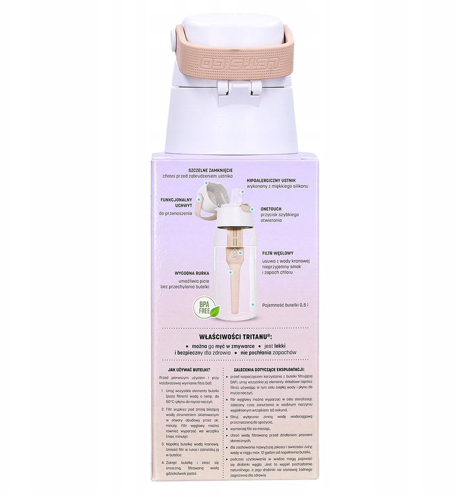 Gertuvė Dafi Buteliukas filtrująca SOLID 0,5 l cappuccino su filtrem
