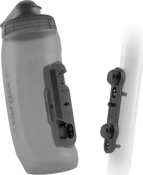 Gertuvė su laikikliu Fidlock Twist bottle 590 transparent juodas, with Fidlock logo