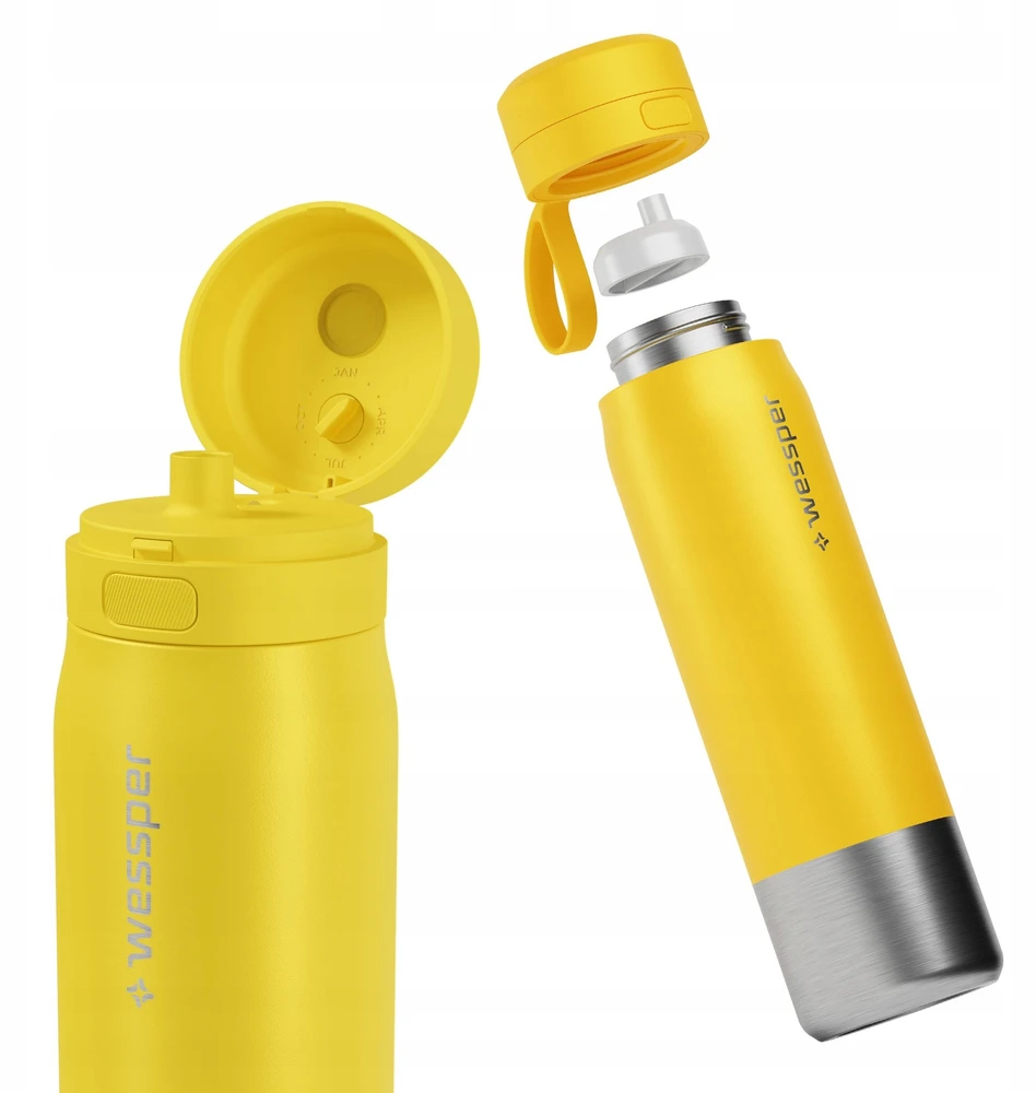 Gertuvė Wessper Filtravimo butelis B2 STAINLESS STEEL Actitex™ 1000 ml Geltonas (WES276-1000-YL_K)