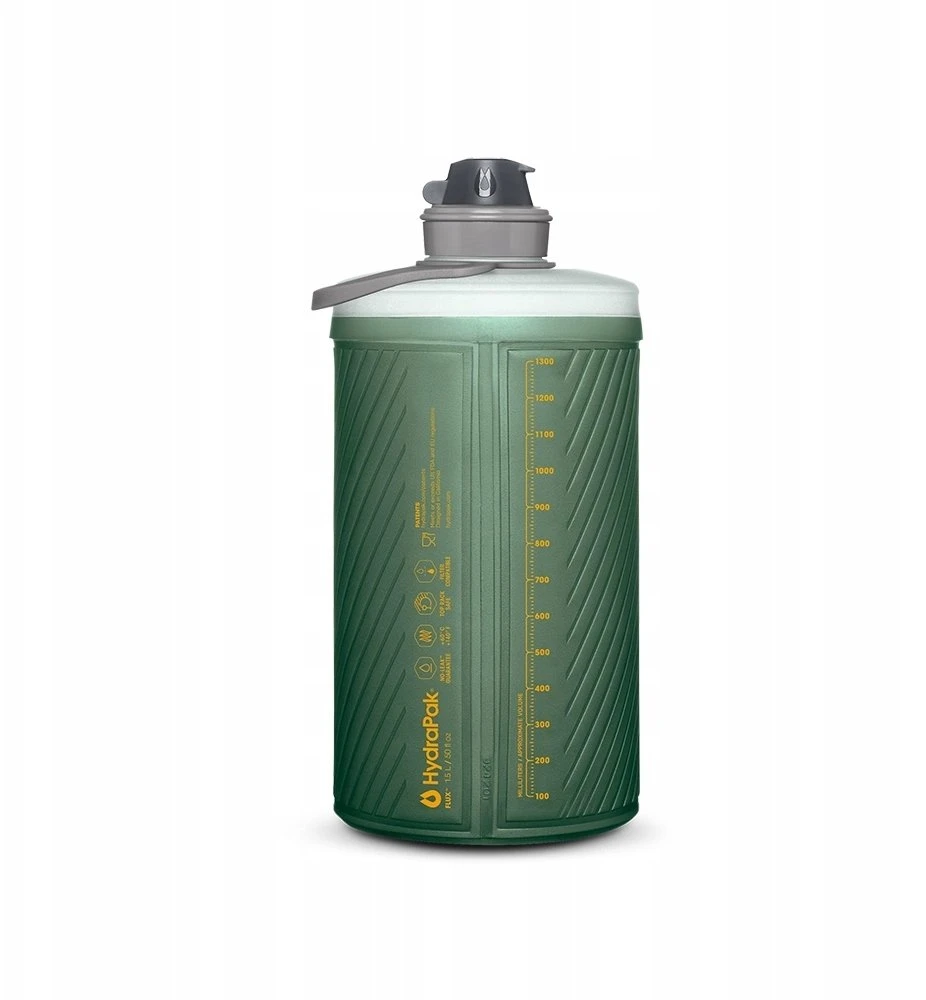 JAV HydraPak Flux 1.5L sulankstoma gertuvė sage žalias