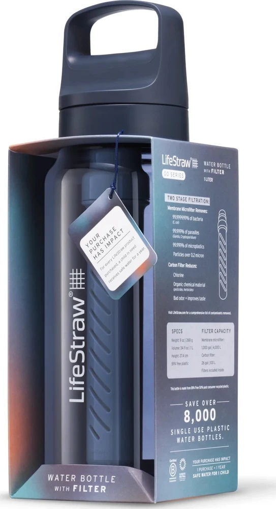 Gertuvė Life Straw „LifeStraw GO“ serijos 1000 ml Egėjo jūros skonio