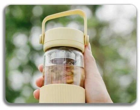 Mellow Yellow Mellow Geltona BUYDEEM Stiklinė gertuvė su arbatinuku 300ml, modelis DG42, spalva