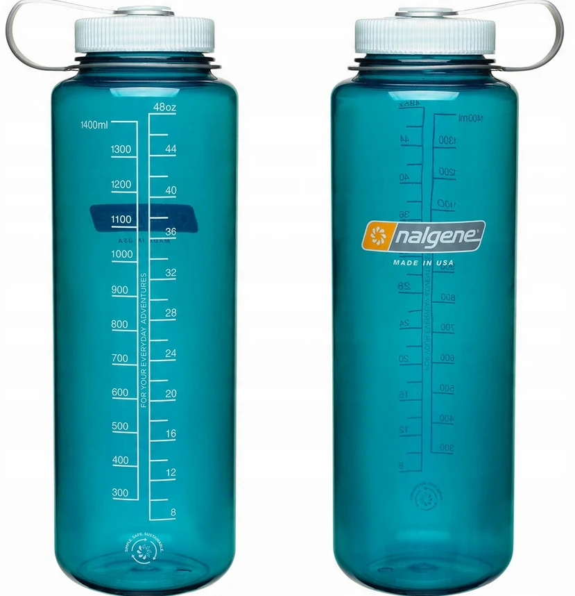 Plataus kaklo butelis-gertuvė Nalgene Silo WM, 1,5 l, mėlynas