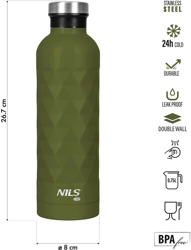 Gertuvė Nils Extreme Butelis 750 ml Žalias NC3805