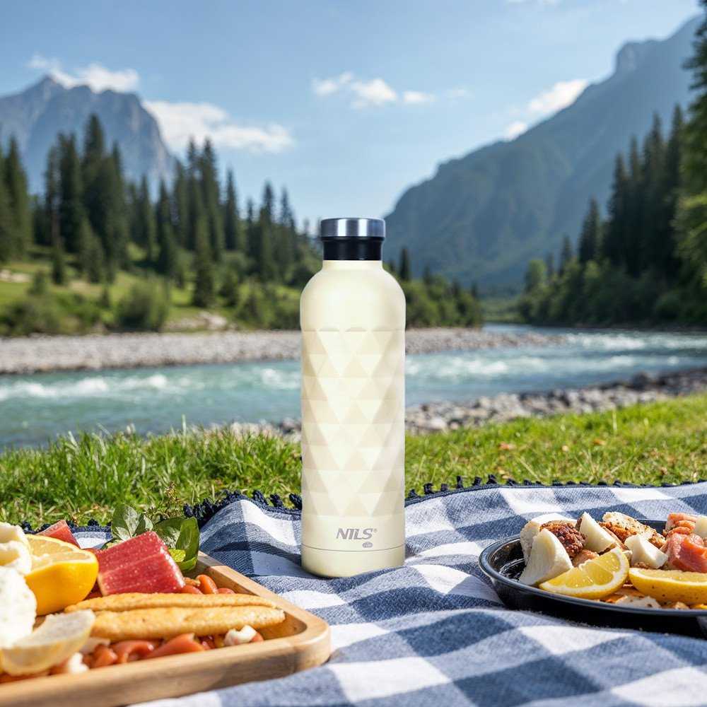 Gertuvė Terminis butelis Nils Camp 750ml, beičas, kelioninis