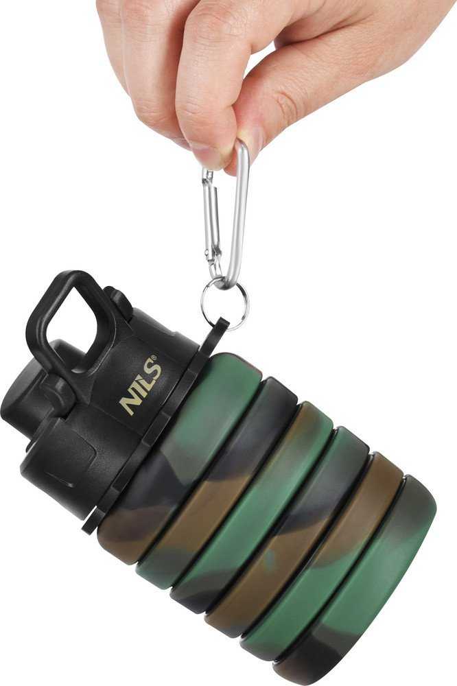 Gertuvė Nils Extreme NILS NC4106 BIDON SILIKONOWY sulankstomas 500 ML Žalias