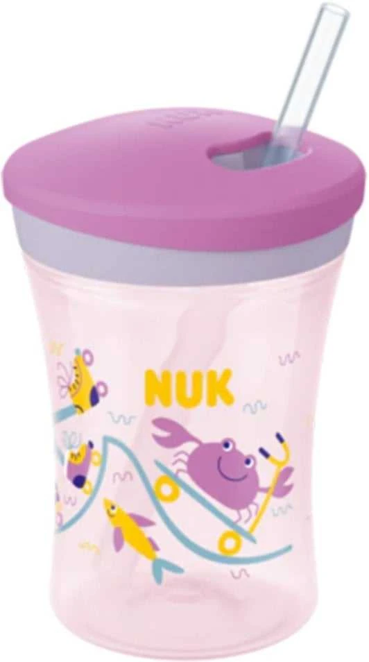 NUK mokymosi puodelis su veiksmo puodeliu, 230 ml, antis