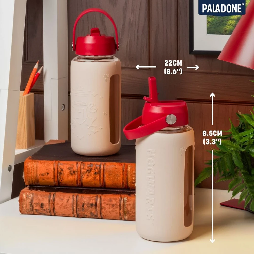 Gertuvė Paladone PALADONE Harry Potter Szklana Buteliukas su Silikonowym Dėklas (800 Ml) Hogwarts