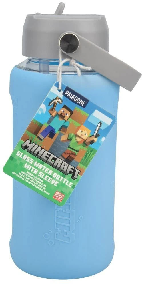Gertuvė Paladone Minecraft - stiklinis vandens butelis su rankove