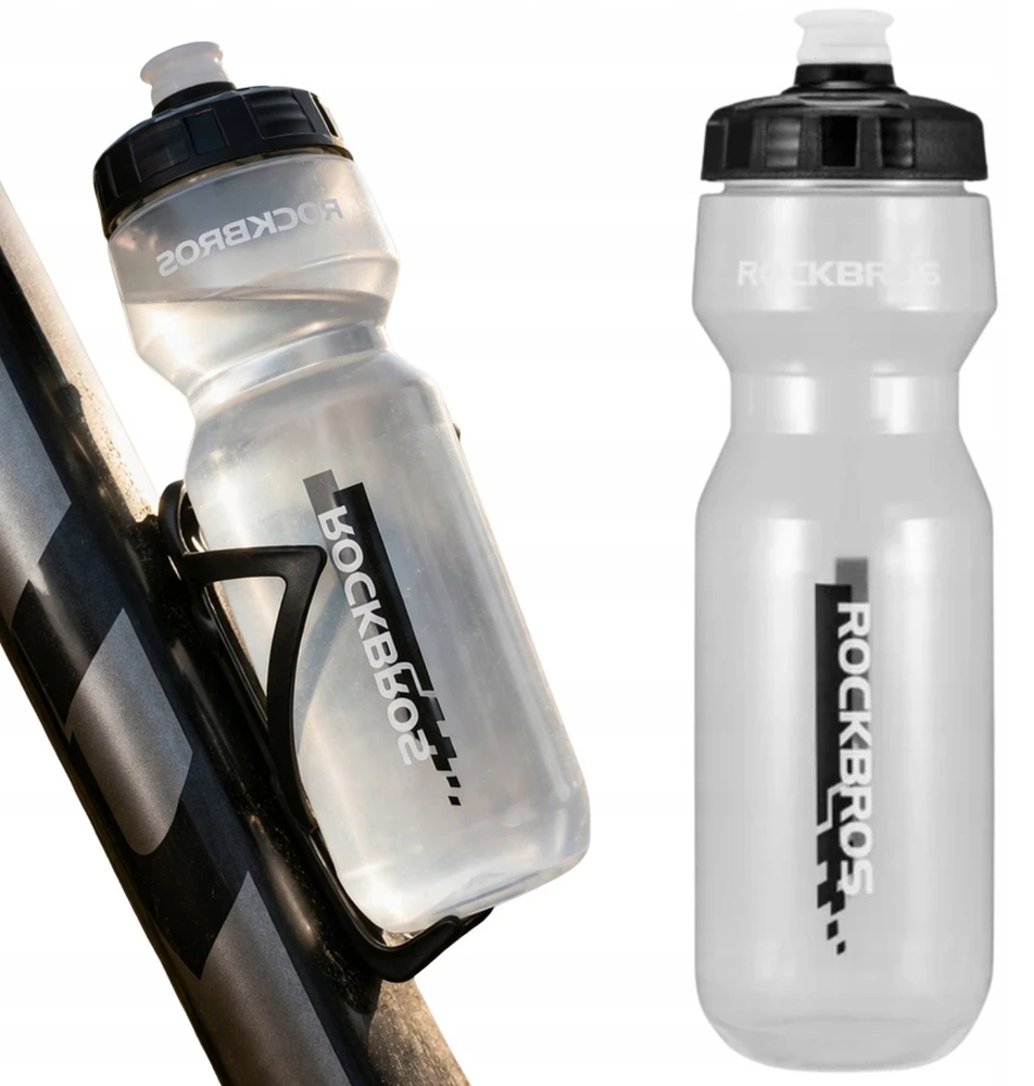 Rockbros 750 ml dviračio gertuvė – permatoma su juodu kandikliu