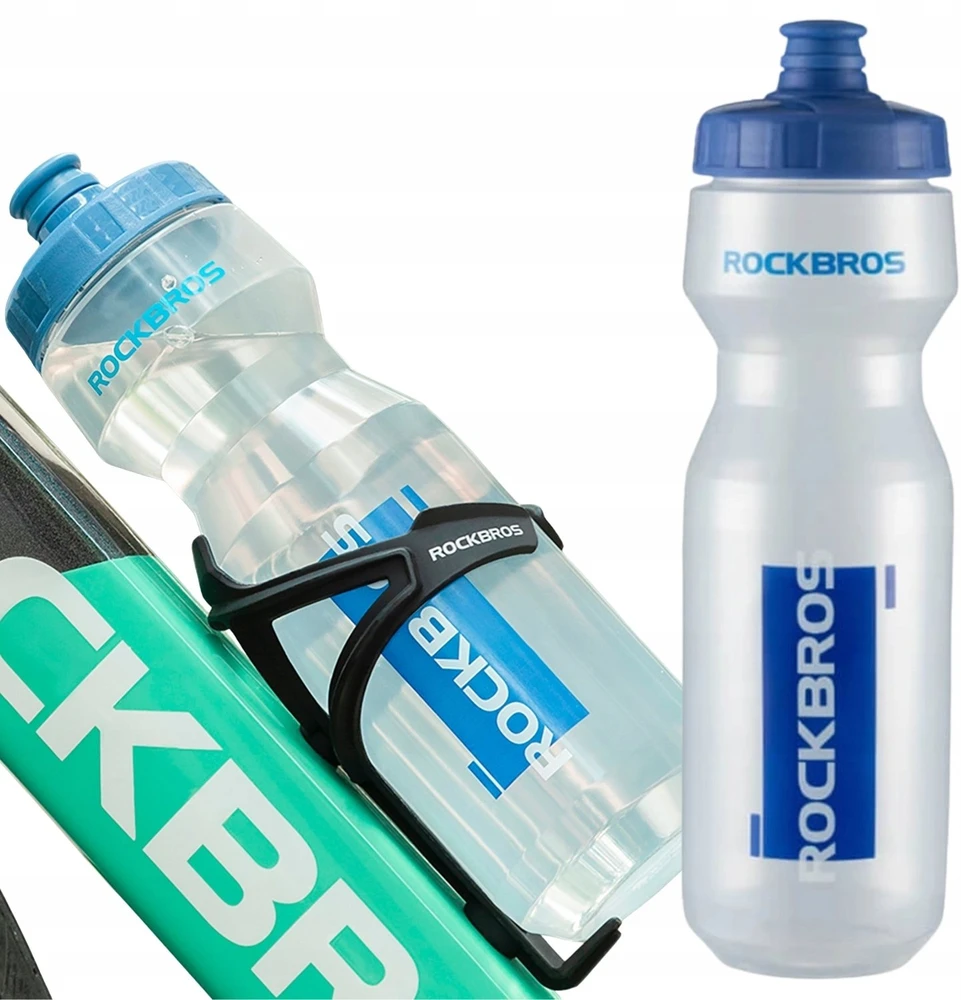 Rockbros 750 ml dviračio gertuvė – permatoma su Mėlyna kandikliu