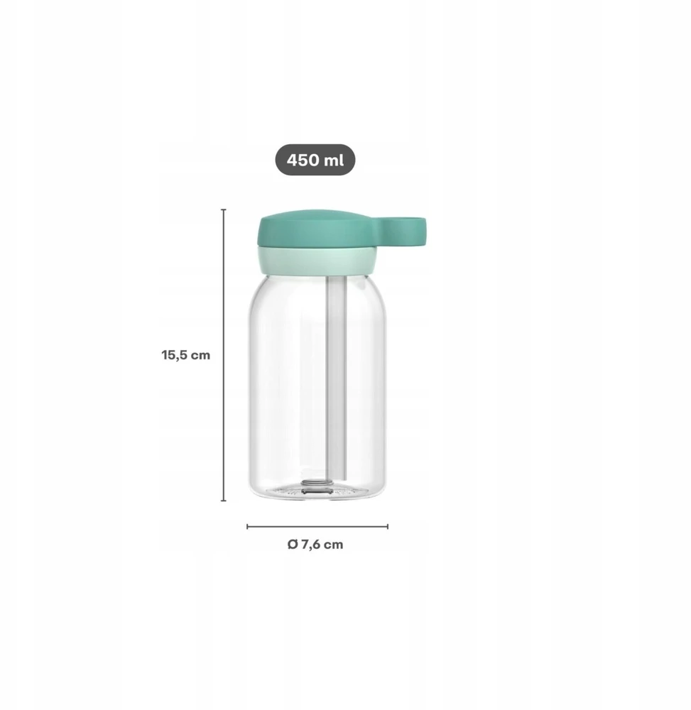Gertuvė Rosti Mepal Mepal Buteliukas ze słomką Campus 450 ml Cool Mint 107480090300
