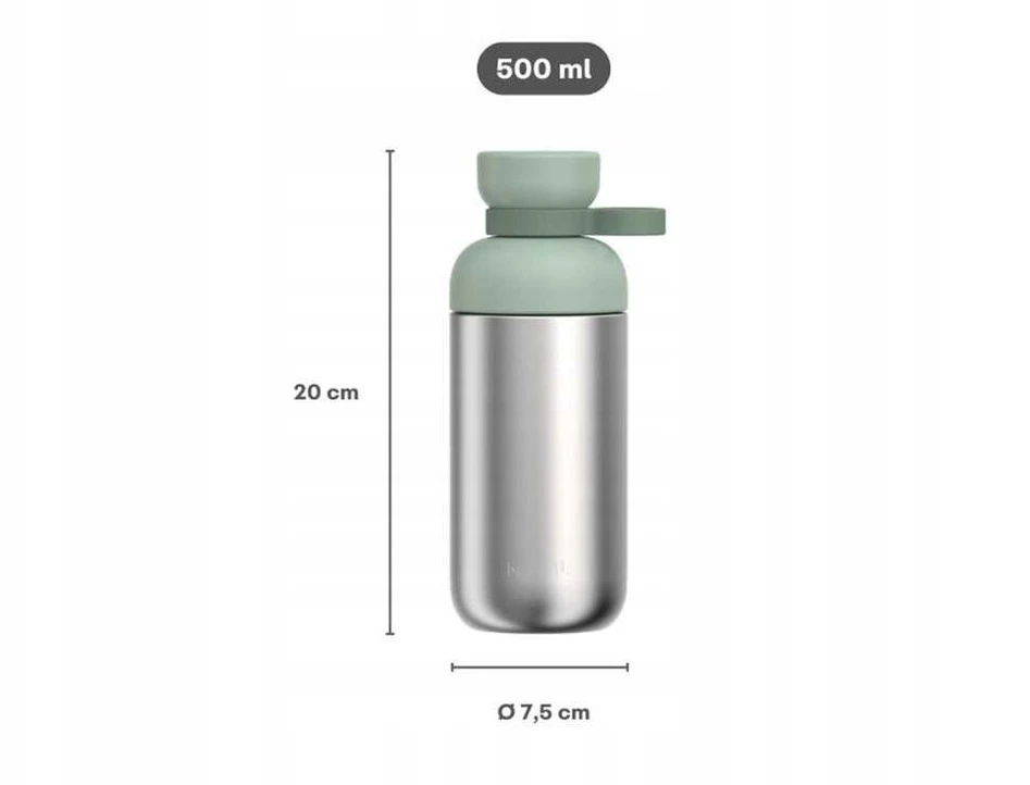 Gertuvė Rosti Mepal Mepal Vita Buteliukas na wodę plieninė 500 ml Nordic Sage 107740094700