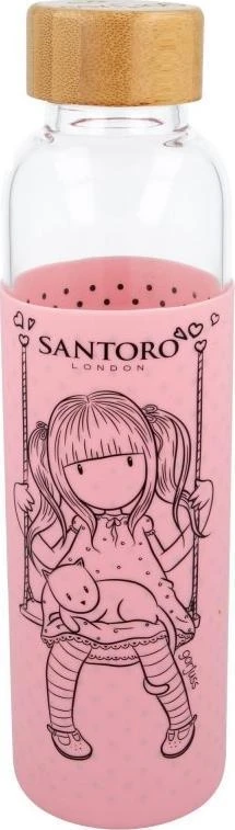 STOR Santoro buteliukas su užsukamu dangteliu, rožinis 585 ml