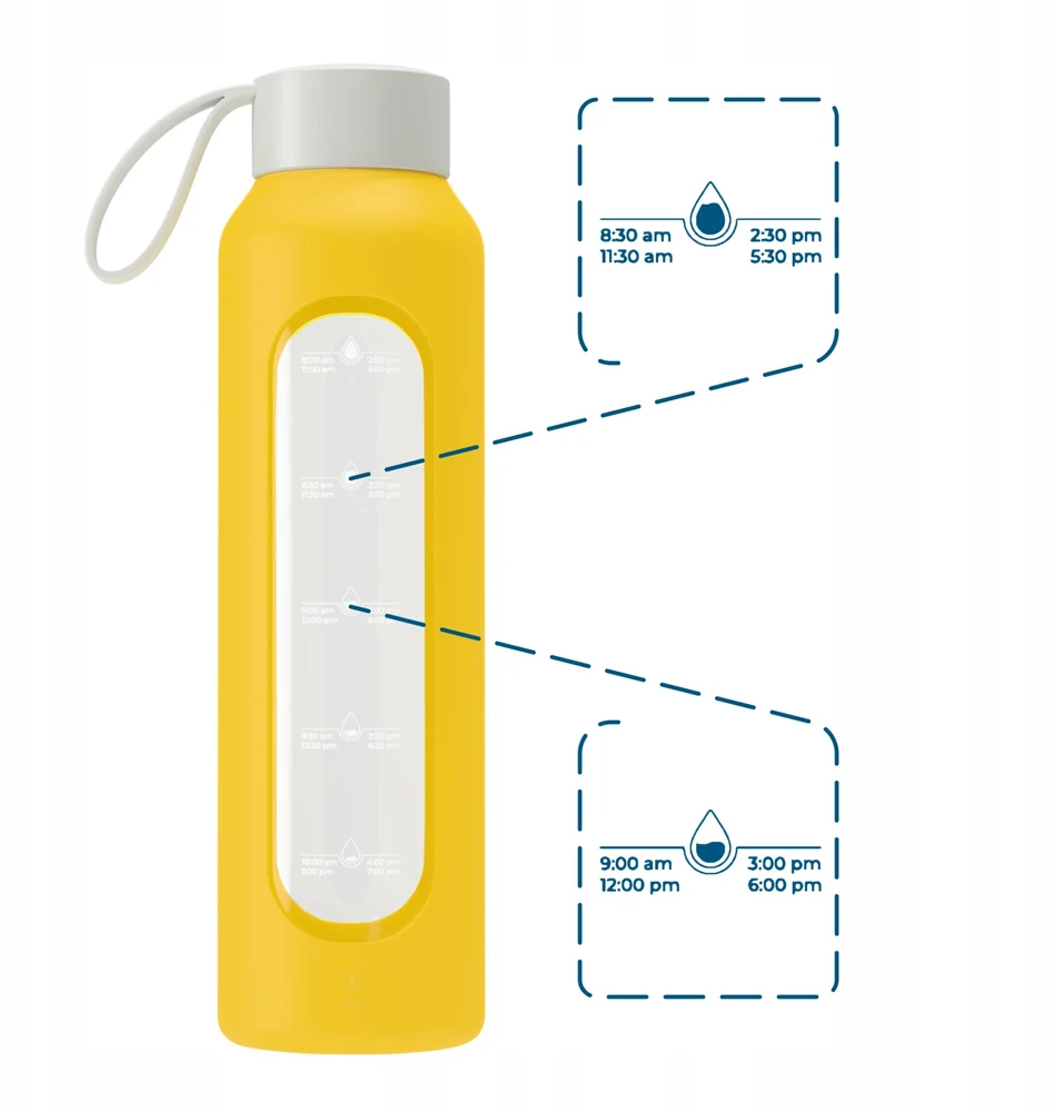 Gertuvė Wessper Stiklinis butelis Wessper B1 borosilikatinis 500 ml Sun (WES260-500-YL-NEW)