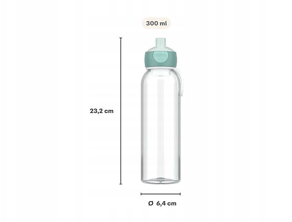 Gertuvė U-grow Campus vandens buteliukas 500 ml, gaivios mėtos spalvos, 107450090300