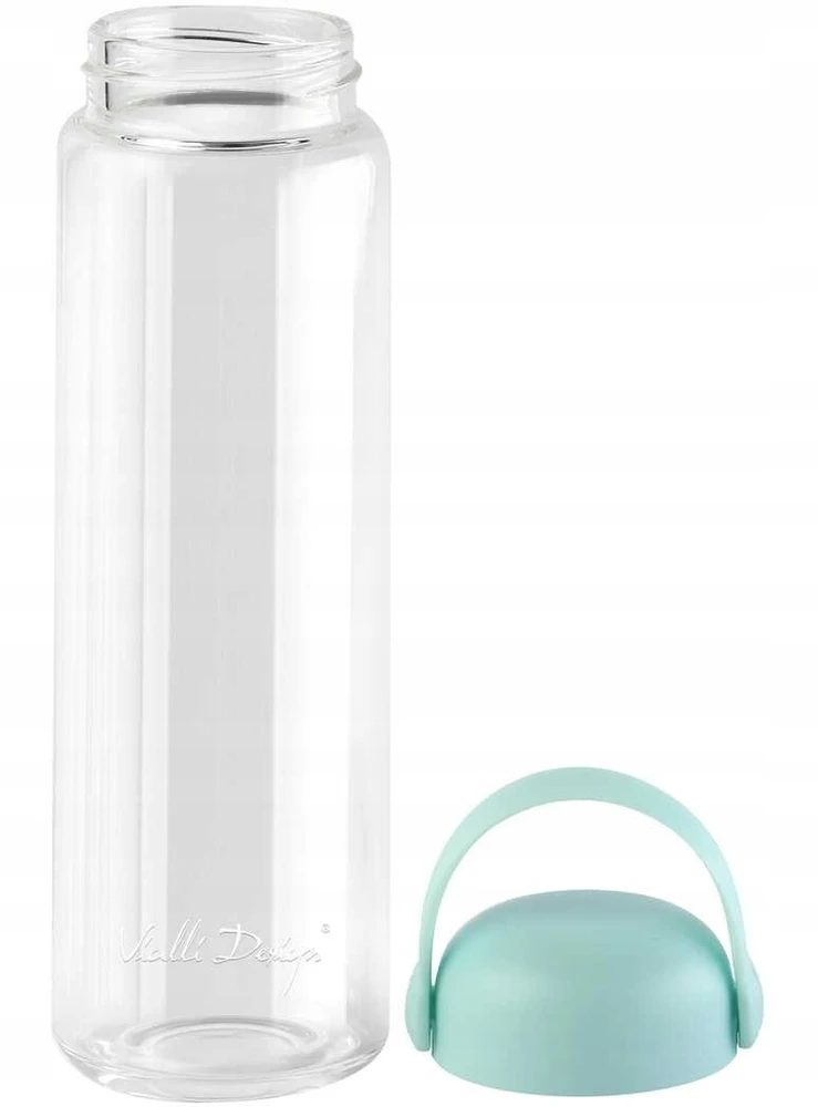 Gertuvė Vialli Design Stiklinis vandens butelis Fuori 540 ml mėtinė 30251