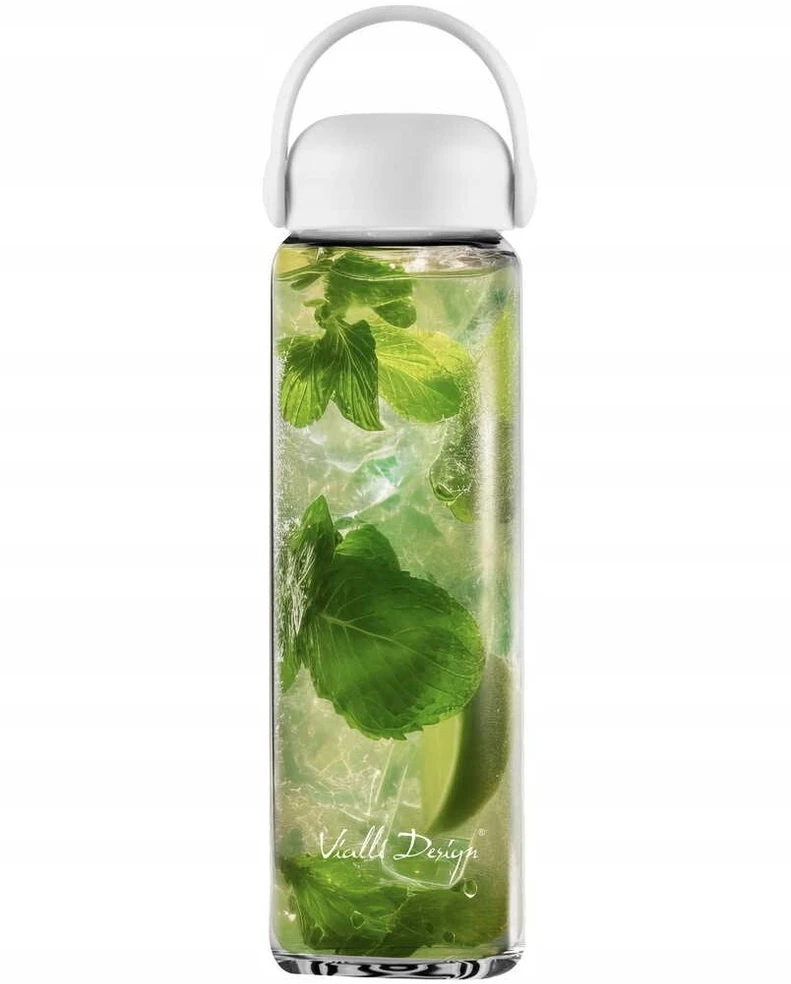 Gertuvė Vialli Design Szklana butelka na wodę Fuori 540 ml balta (30220)