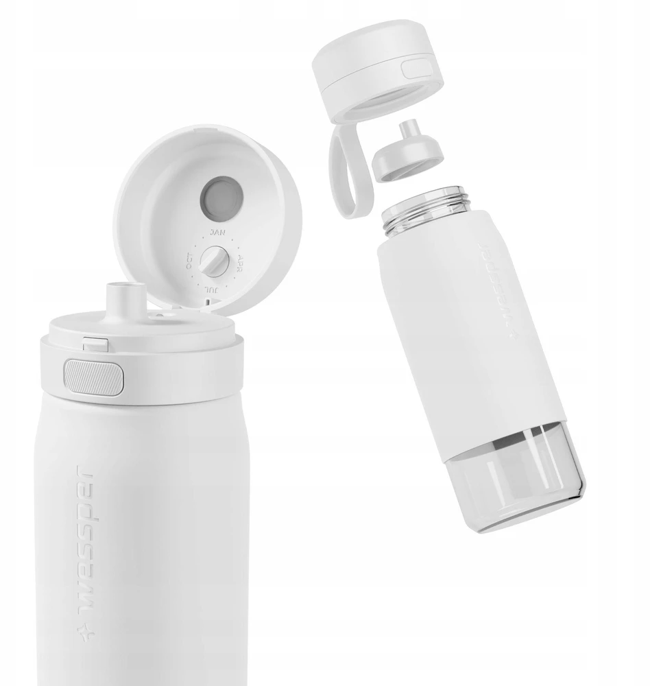 Gertuvė Wessper B2 GLASS Actitex™ filtro butelis, 500 ml, baltas (WES270-500-WH_K)