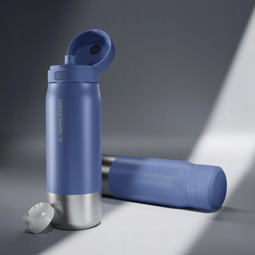Gertuvė „Wessper B2“ nerūdijančio plieno „Actitex™“ filtro butelis, 700 ml, mėlynas (WES276-700-BL_K)