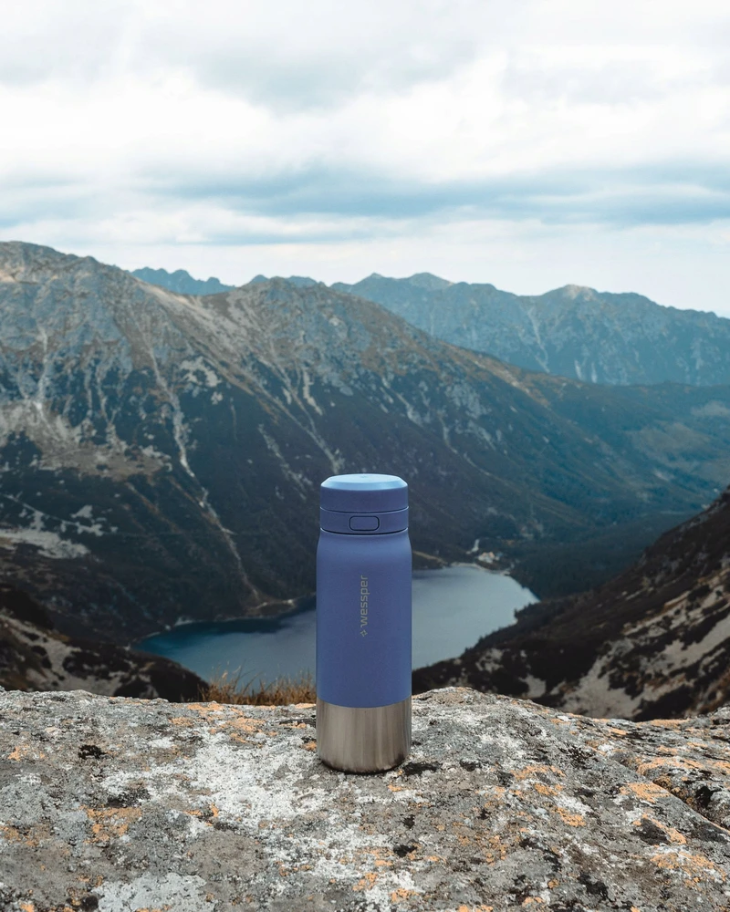 Gertuvė „Wessper B2“ nerūdijančio plieno „Actitex™“ filtro butelis, 700 ml, mėlynas (WES276-700-BL_K)