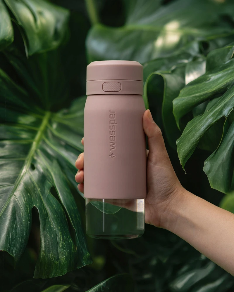 Gertuvė Wessper Buteliukas filtrująca B2 GLASS Actitex™ 500ml Rožinė (WES270-500-PK_K)