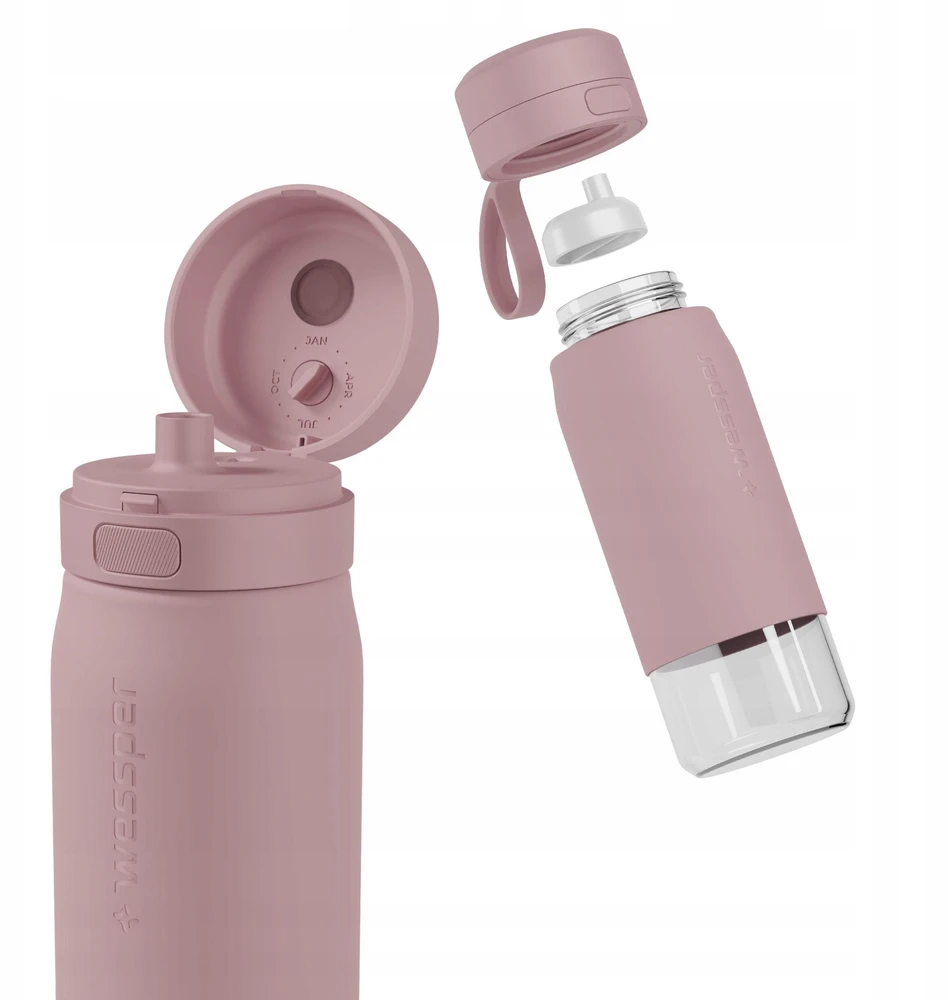 Gertuvė Wessper Buteliukas filtrująca B2 GLASS Actitex™ 500ml Rožinė (WES270-500-PK_K)