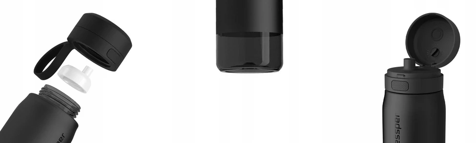 Gertuvė Wessper B2 TRITAN Actitex™ filtro butelis, 500 ml, juodas (WES273-500-BK_K)