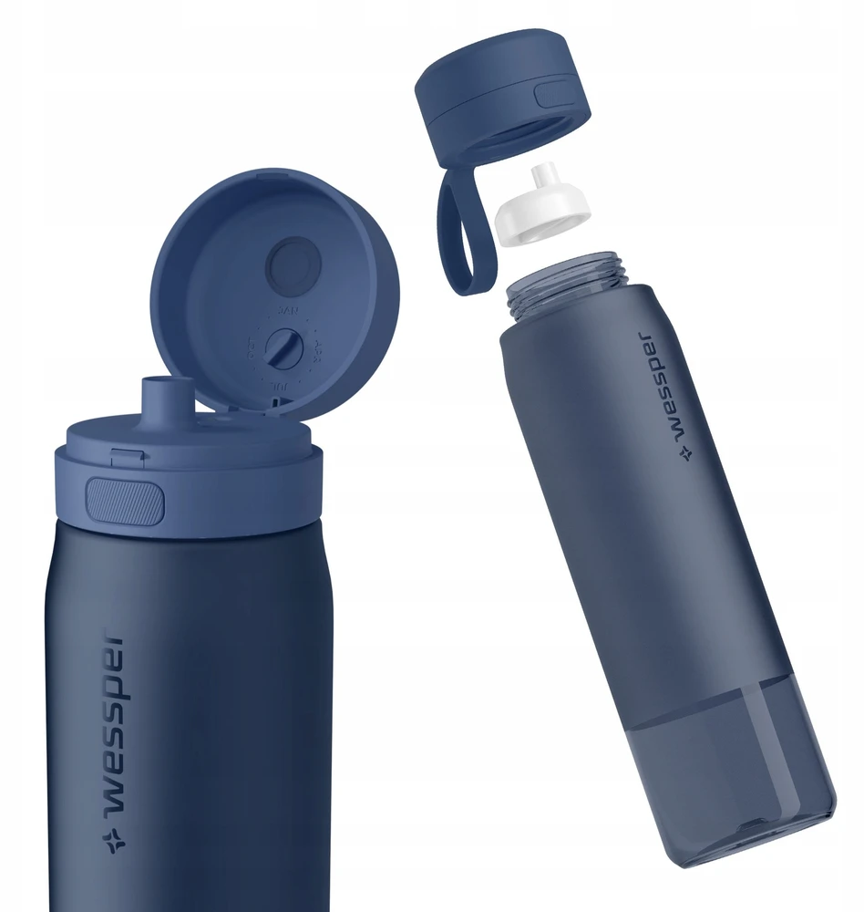 Gertuvė Wessper B2 TRITAN Actitex™ filtro butelis, 1000 ml, mėlynas (WES273-1000-BL_K)