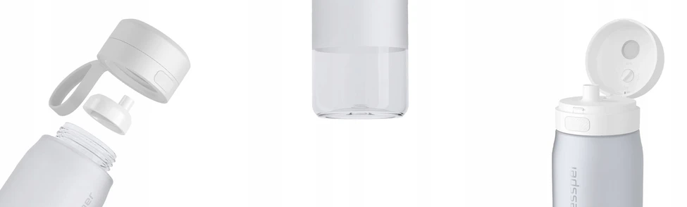 Gertuvė Wessper B2 TRITAN Actitex™ filtro butelis 700 ml, baltas (WES273-700-WH_K)