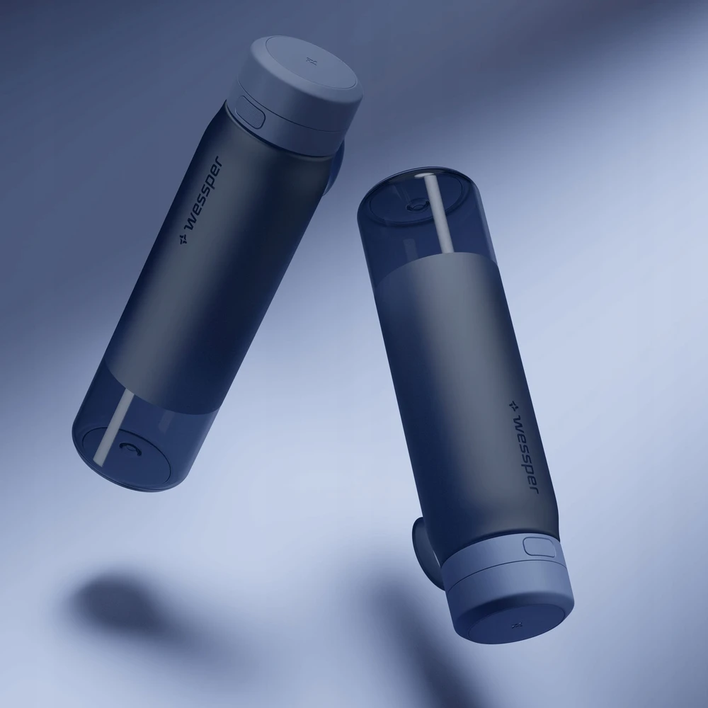 Gertuvė Wessper B2 TRITAN Actitex™ filtro butelis, 1000 ml, mėlynas (WES273-1000-BL_K)