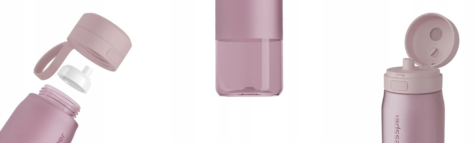 Gertuvė Wessper B2 TRITAN Actitex™ filtro butelis, 1000 ml, rožinis (WES273-1000-PK_K)