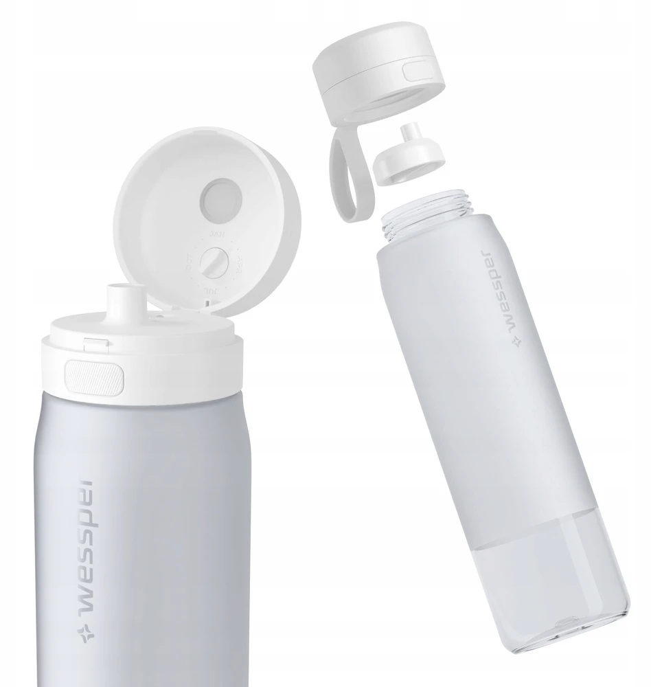 Gertuvė Wessper B2 TRITAN Actitex™ filtro butelis, 1000 ml, baltas (WES273-1000-WH_K)
