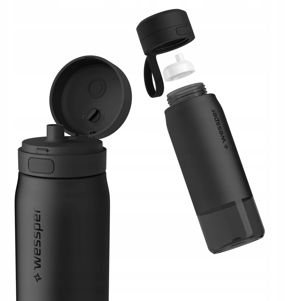 Gertuvė Wessper Buteliukas filtrująca B2 TRITAN Actitex™ 700ml Juodas (WES273-700-BK_K)