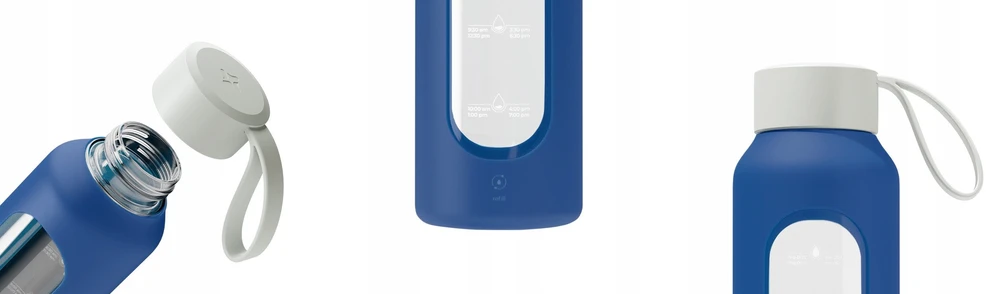 Gertuvė Wessper stiklinis butelis B1 borosilikatinis 500 ml tamsiai mėlynas (WES260-500-NB-NEW)