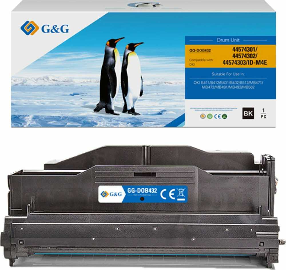 G&G kompatybilny bęben su 44574302, juodas, 25000s
