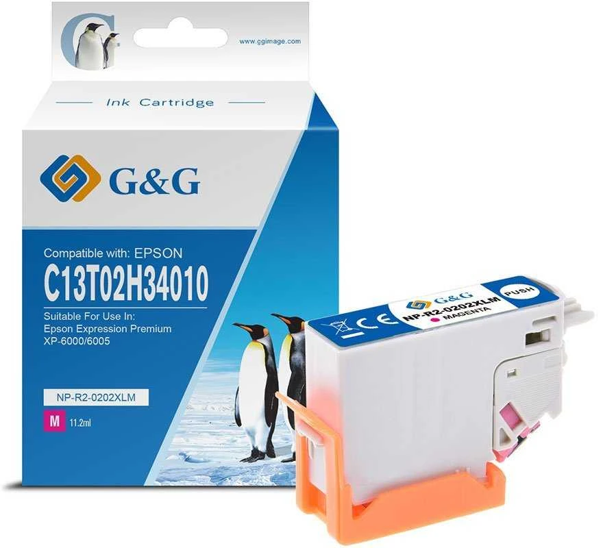 G&G kompatybilny ink / tusz su C13T02H34010, NP-E-0202XLM, magenta