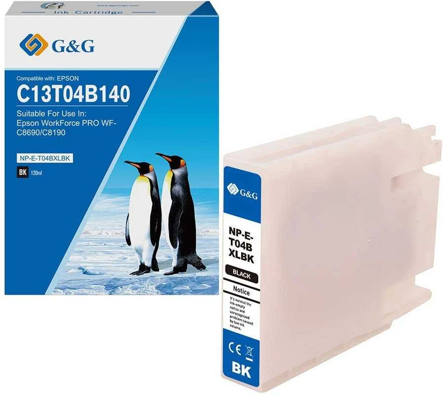 G&G kompatybilny ink / tusz su C13T04B140, NP-E-T04BXLBK-A, juodas, 5800s