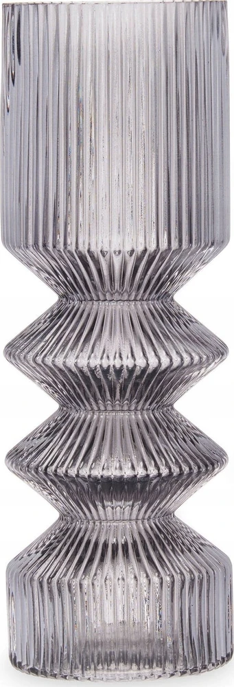 Gift Decor Glass vamzdinė vaza, stiklas su grioveliais, 8 x 23 cm