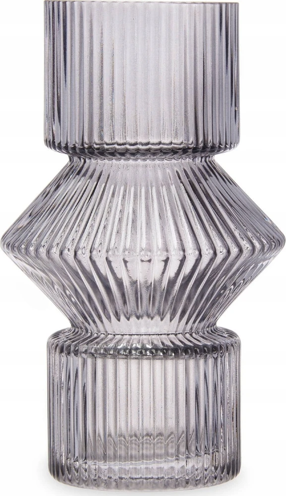 Gift Decor Glass vaza su grioveliais stiklas, 9,5 x 16,5 cm