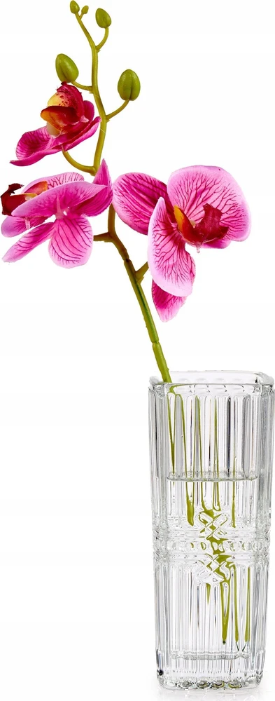 Gift Decor Kvadratinė vaza su krištolo raštu, 15 cm