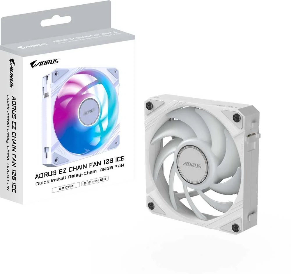GIGABYTE AORUS EZ CHAIN FAN ICE 120mm ventiliatorius su pakuote